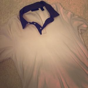 Men’s polo white Perry Ellis